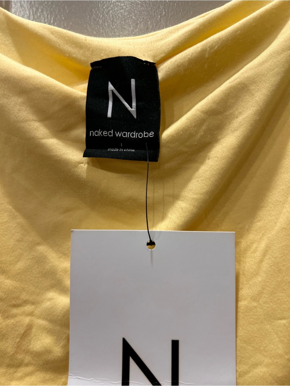 naked wardrobe Pale Yellow Scoop Neck Top - Picture 2 of 8
